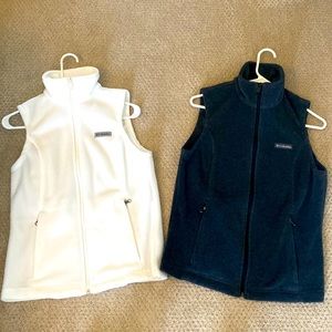 (1) Black and (1) Gray Columbia vest.  Size small